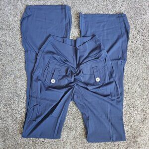 Unbranded Blue Buttlifting Style XL Flare Bottom Leg With Butt Pocket Leggings